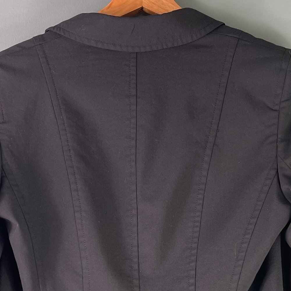 Express Blazer Jacket Size 12 Two Button Black Single Breasted Wool Blend - Picture 8 of 16